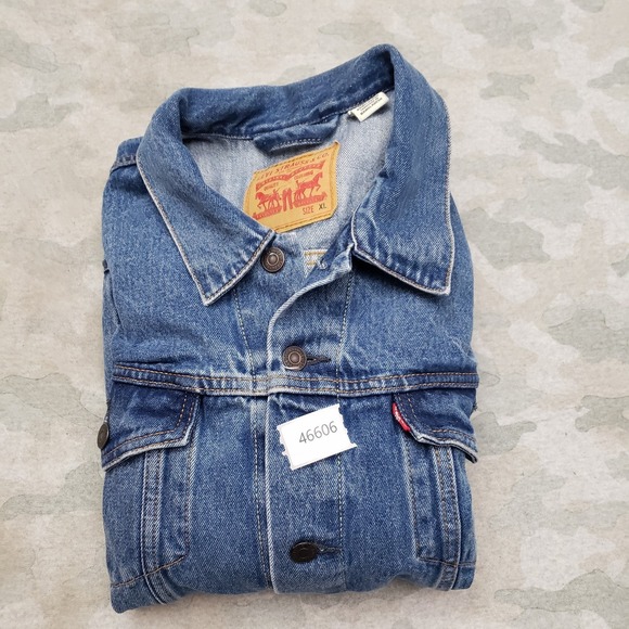 Levi's Trucker Jacket Mens XL Blue Type 3 Denim Medium Wash - Picture 10 of 10